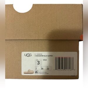 NWT Kids Uggs K Keegan Metallic Slipper